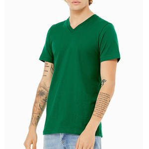 Camiseta Unisex de Manga Corta, Estilo Jersey, Lisa, con Cuello en V - Product Image 5