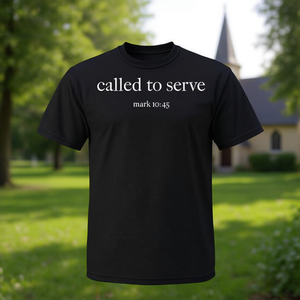 T-shirt cristiana con design promozionale 'Chiamata al Servizio' - Product Image 3