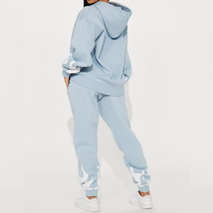 Venta al por mayor de chándales con cremallera para mujer, ropa de calle personalizada para correr, chándales holgados de gran tamaño - Product Image 3