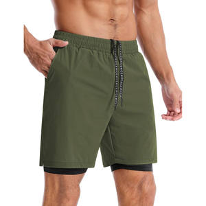 Short Oxford athlétique personnalisé doublure de compression poche pour téléphone style sportif entraînement sport fitness gym course 100% polyester - Product Image 4