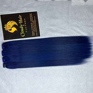 Natural Black Weft Bone Straight From 8" to 40" Inches 100% Raw Vietnamese Human Hair Bundles Hair Extensions - Product Image 6