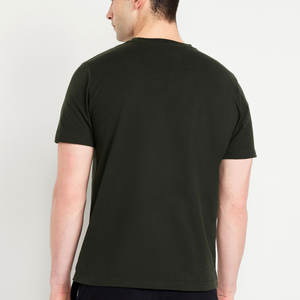 T-shirt imprimé uni pour garçons, col rond, manches courtes, vêtements noirs, 100% coton - Product Image 2