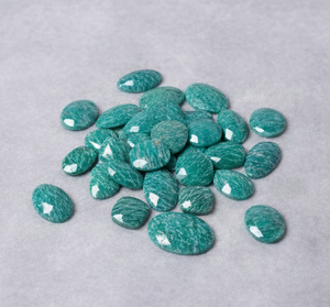 Lot de pierres cabochon facettées en amazonite verte naturelle, coupe rose, pour la fabrication de bijoux, magnifique cristal d'amazonite pour la création de bijoux - Product Image 1