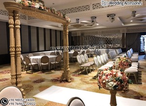 Trending Triveni Mandap de madera para bodas al aire libre Mandap de boda de Estilo Vintage Mandap de matrimonio moderno con temas de jardín - Product Image 5