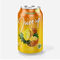 Premium Verse Natuurlijke Ananassap Drink Oem/Odm Ontwerp Gratis Monster Verwerkt Fruit Puree Gearomatiseerd 330Ml Blik (Ingeblikt) 8 Brix