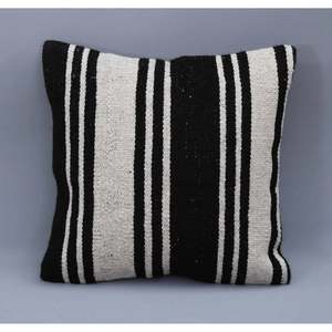 Housse de coussin turque nouée à la main (beige) 18 x 18 Rc_27169 - Product Image 1