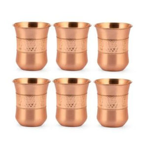 Verres à eau et à cocktail en cuivre martelé au design moderne, finition brillante, très demandés au meilleur prix - Product Image 5