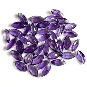 Fournisseur indien haute clarté lisse polonais naturel violet améthyste marquise coupe pierre précieuse pour la fabrication de bijoux conception de pierre en vrac - Product Image 2