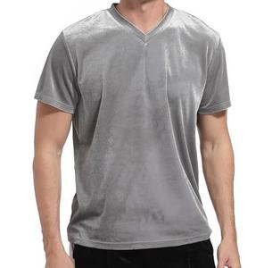 Camiseta de Manga Larga sin Cuello para Hombre, de Terciopelo de Alta Calidad, 220g, Ajustada, Informal, de Secado Rápido, para Invierno - Product Image 1