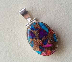 Colgante de declaración bohemio de Plata de Ley 925 hecho a mano ostra turquesa piedra preciosa plata Natural colgantes y dijes de moda - Product Image 4