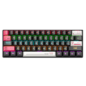 Onikuma G55 có dây RGB 61 nút Ngân Sách cấu hình thấp chơi game cơ khí thẩm mỹ bàn phím màu nâu chuyển đổi cầu vồng Backlit bàn phím - Product Image 2