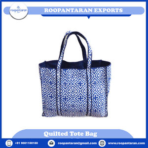 Bolso de mano con estampado de bloque de mano personalizado del fabricante directo Bolso de noche acolchado de algodón suave Nueva tendencia Suministro a granel - Product Image 5