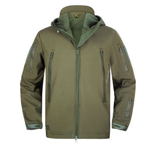 Vestes coupe-vent Softshell légères pour hommes en plein air compressibles avec fermeture éclair manteau de pluie résistant à l'eau vestes Softshell - Product Image 1
