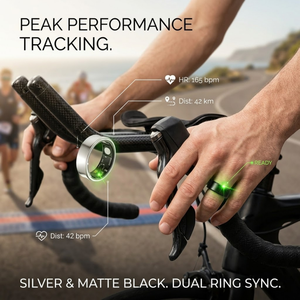 <b>Titanium</b> Alloy Smart Ring NFC Health Tracker Heart Rate SpO2 Sleep Exercise Gesture Photo App Control IP68 5ATM - Product Image 5