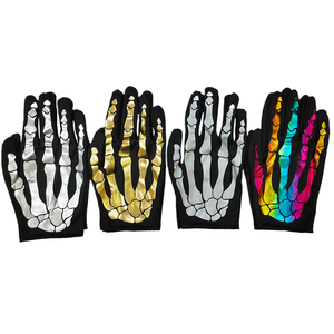 Gants d'Halloween unisexes à griffes Fantôme Opéra Longueur Rave Party Performance pour hommes et femmes Polyester/Viscose Anti-boulochage - Product Image 3