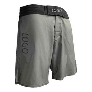 กางเกง MMA แบบสั่งตัดรุ่นใหม่สำหรับผู้ชาย สีพื้น ผ้าโพลีเอสเตอร์ผสมสแปนเด็กซ์ ชุดศิลปะการต่อสู้ ระบายอากาศได้ดี ราคาประหยัด - Product Image 1