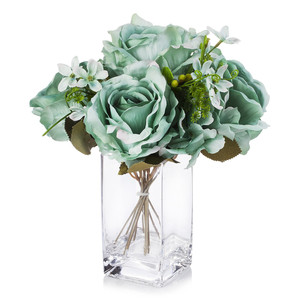 VBV0408 - <b>Square</b> Glass Block <b>Vase</b> - 4 x 8 - Product Image 2
