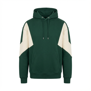 Sweat à capuche surdimensionné personnalisé de haute qualité pour hommes en couleur corail et bleu marine, sweat à capuche qui ne colle pas et ne est pas inconfortable - Product Image 3