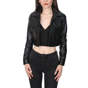 Hot Selling Unique Design <b>Women</b> <b>Leather</b> <b>Jackets</b> for Street Wear Windproof <b>Women</b> <b>Long</b> Sleeve <b>Leather</b> <b>Jacket</b> - Product Image 1