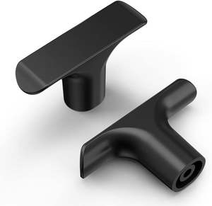 Glide Lux Noir Design européen Bouton de porte et poignée de tiroir pour cuisine commode placard Villa Hôtel Amélioration des meubles - Product Image 3