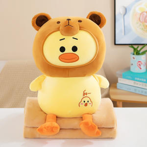 Мультяшное одеяло-кондиционер 2-в-1: плюшевая игрушка, подушка/плед, автомобильная подушка, незаменимое средство для офисного сна, с возможностью нанесения логотипа - Product Image 6