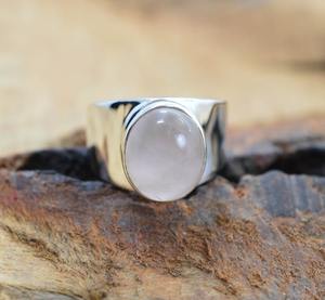 Quartz rose bague en pierres précieuses bijoux pour femmes argent Boho Style bijoux 925 argent Sterling tendance bague faite à la main cadeau pour elle - Product Image 4