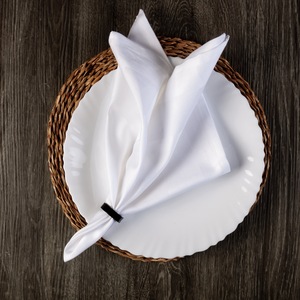100% ensemble de serviettes en satin de coton à séchage rapide serviette en lin solide blanc tissé pour la maison hôtels restaurants utilisation durable de la cuisine - Product Image 3