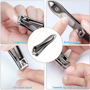 High Quality Mirror Finish Stainless Steel <b>Nail</b> Clippers with <b>Nail</b> <b>File</b> for Fingers and Toes - Product Image 6