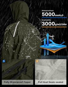 <b>Mens</b> <b>Cycling</b> Rain <b>Jackets</b> <b>Waterproof</b> Running Bike Windbreaker Lightweight Packable Camouflage Coated Spring <b>Jacket</b> - Product Image 3