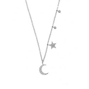 Collier pendentif étoile et lune avec chaîne incluse - Product Image 2