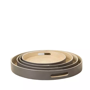 Plateau de service rond Plateau de service alimentaire en bois simple Usine multifonctionnelle Vente en gros Hôtel de haute qualité Maison Tenir Couleur de luxe - Product Image 4