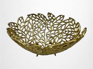 Aluminum casting bowl <b>for</b> <b>decorative</b> <b>kitchen</b> display with strong durable metal construction <b>for</b> everyday household use - Product Image 2