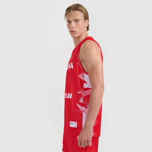 Camiseta de Baloncesto Personalizada por Sublimación para Hombre, Camiseta de Malla para Equipo Universitario, Impresión Digital, Ropa de Alta Calidad de Secado Rápido, Sin Mangas, 100% - Product Image 3