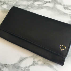 Cartera plegable de cuero genuino de alta calidad para hombres y mujeres Cierre de botón de longitud corta Forro de algodón Unisex - Product Image 3