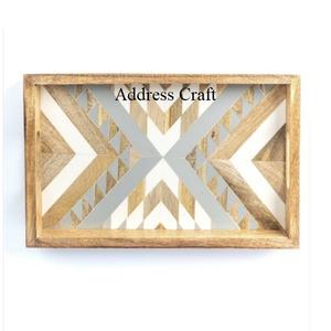 Plateau de service en bois et résine personnalisé pour la cuisine, le petit-déjeuner, le thé, le café, le dîner et le bar, plateau décoratif en résine incrustée - Product Image 4