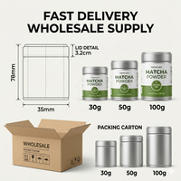 Poudre de Matcha Cru en Vrac Non Sucré Personnalisable Marque Privée pour Thés Santé, Nouvelles Boissons et Pâtisseries