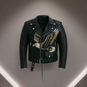 Vestes en cuir de haute qualité OEM personnalisé en gros Fabricant vestes de motard en cuir de vache véritable pour hommes et femmes - Product Image 6