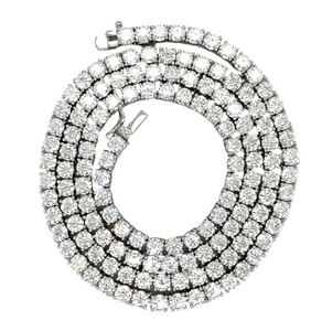 Testeur de Diamant GRA Hip Hop S925 Argent Glacé Bling 3 Rangées 14mm-20mm VVS Moissanite Chaîne à Maillons Cubains pour Hommes 16mm 18mm - Product Image 1