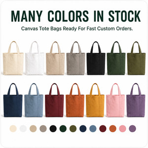 Private Label Canvas Carryall <b>Bags</b> Custom Printed Reusable Market Totes with Size Color and <b>Craft</b> Options - Product Image 6