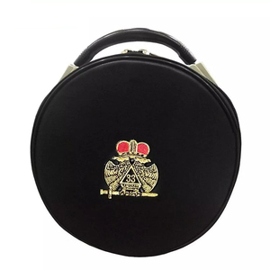 Funda de color personalizado Masonic Regalia Crown hecha de tela duradera y material de base de cuero ronpex - Product Image 1