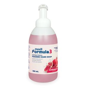 Savon liquide moussant pour les mains Formule 3, 550 ml, hydratant à la lanoline, parfum grenade, 18,6 oz, vente en gros - Product Image 1