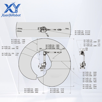 Bras de robot de soudage industriel à 6 axes avec moteur PLC et boîte de vitesses FANUC M-710iC/12L, système de soudage automatique à entraînement servo-électrique
