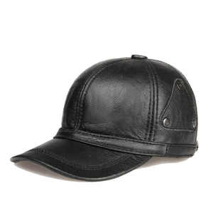 Gorras de béisbol camionero Unisex gorra de béisbol de cuero hombres ajustable estructurado PU gorra de béisbol clásica sombrero invierno para negro - Product Image 5