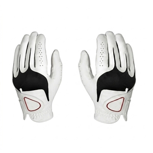 Gant de golf léger en cuir Cabretta blanc et noir, main droite, antidérapant, à enfiler, unisexe, pour sports de plein air - Product Image 4