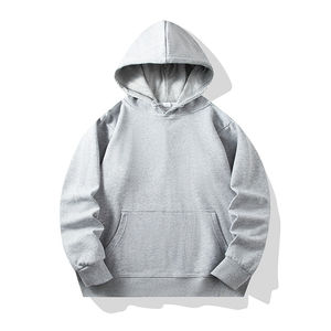 เสื้อฮู้ดสวมหัวผ้าฝ้ายสีทึบสำหรับผู้ชาย2025มีฮู้ดผ้าฟลีซขนาด XS สไตล์ฤดูหนาวขายดี - Product Image 1