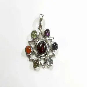 Collier pendentif en argent 925 pour femmes, bijoux en pierres précieuses de cristal - Product Image 2