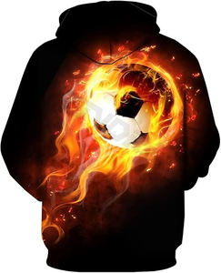 เสื้อมีฮู้ดแขนยาวมีเชือกรูดสำหรับผู้ชายเสื้อสวมหัวมีกระเป๋าย้อมสีล้วนสำหรับฤดูหนาว - Product Image 2