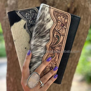 กระเป๋าคลัทช์หนังผู้หญิงหนังแท้สำหรับผู้หญิงกระเป๋าเงินบัตรเครดิตหนังแท้ขายดีแบบตะวันตก - Product Image 4