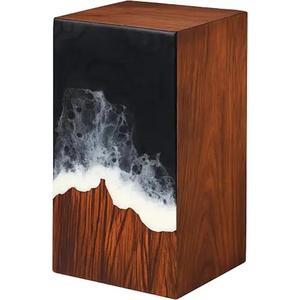 Urna de resina epoxi hecha a mano hermosa, grande, mediana y pequeña de palisandro para cenizas humanas de adultos, cremación decorativa - Product Image 6