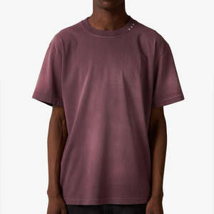 OEM T-shirt lavé à l'acide de haute qualité Streetwear uni T-shirts vintage à séchage rapide Vente en gros de t-shirts délavés à l'acide grande taille pour hommes - Product Image 5